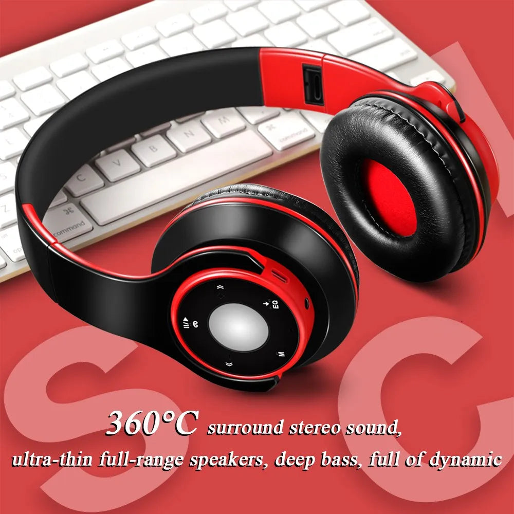 Colorful Stereo Audio Mp3 Bluetooth Headset Wireless Headphones Earphone