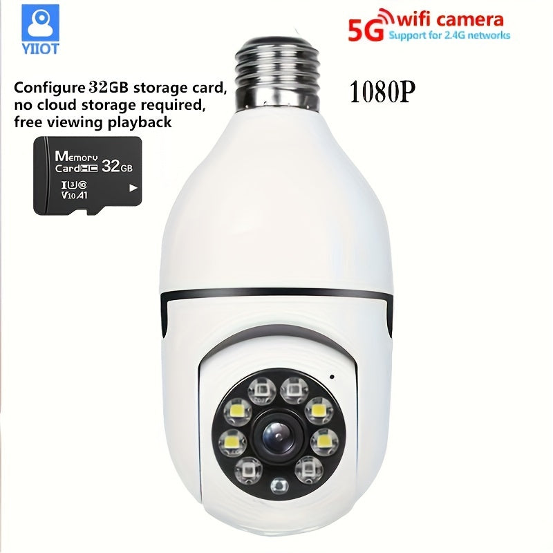 5G DualBand WiFi HD Bulb Camera Secure Home