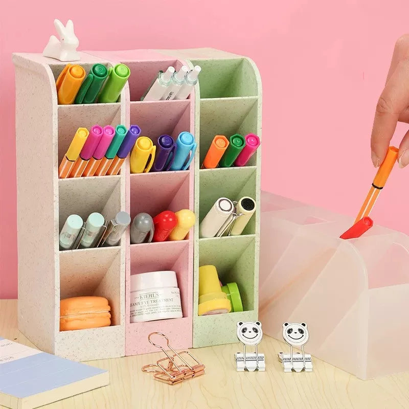 Sharkbang Desk Pen Holder Pencil Makeup Storage Box Kawaii Large Capacity Desk