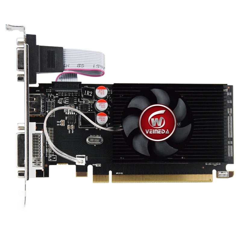 GPU Veineda Graphics Cards HD6450 2GB DDR3 ATI Radeon Gaming Refurbished Cards