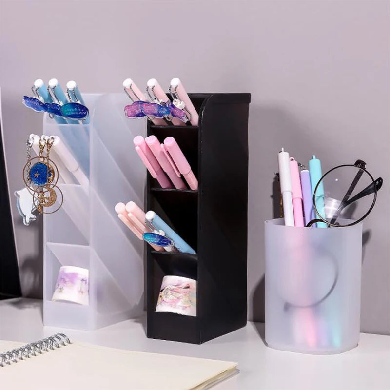 Sharkbang Desk Pen Holder Pencil Makeup Storage Box Kawaii Large Capacity Desk