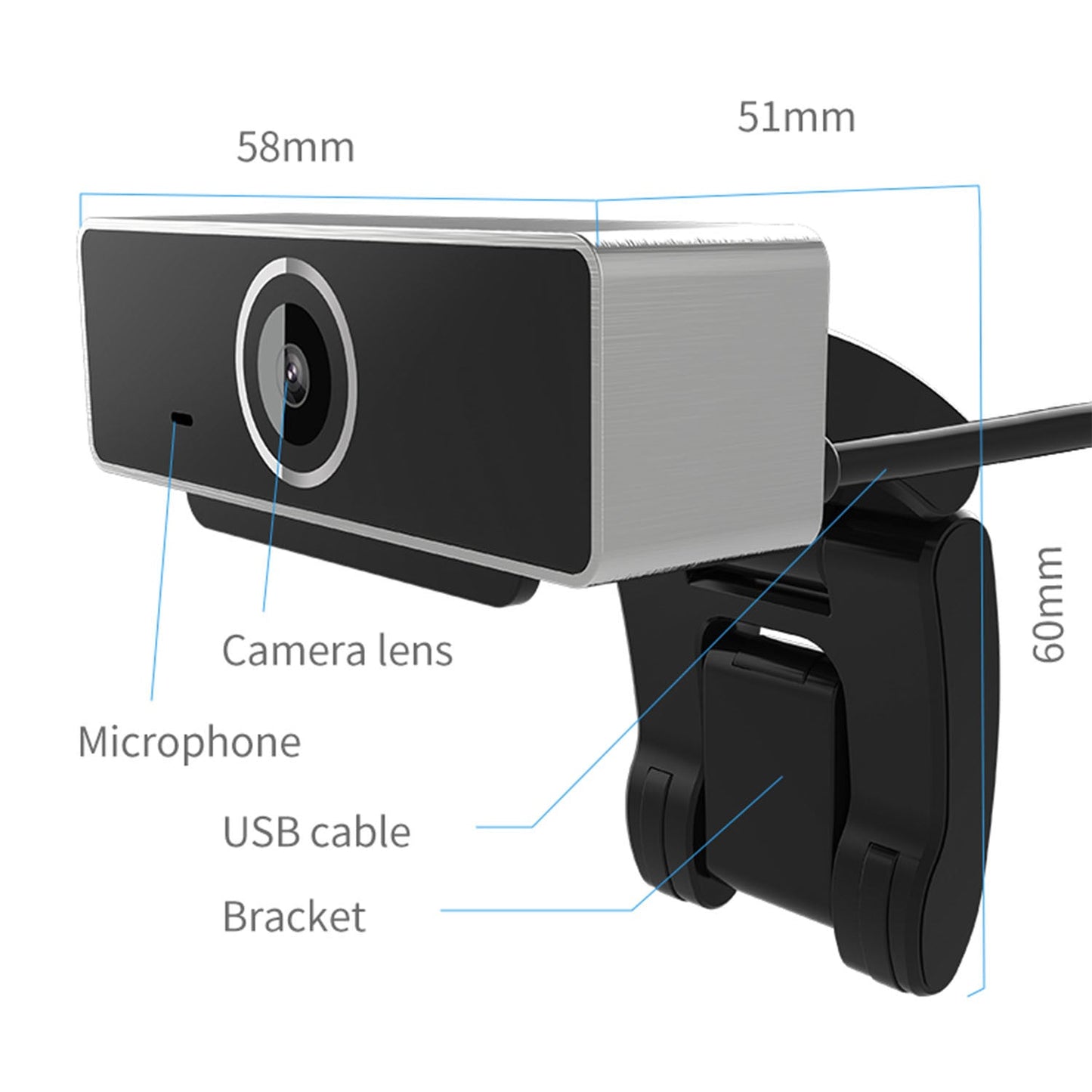 FHD 1080P Webcam USB PC Computer Webcam Auto Focus With Microphone