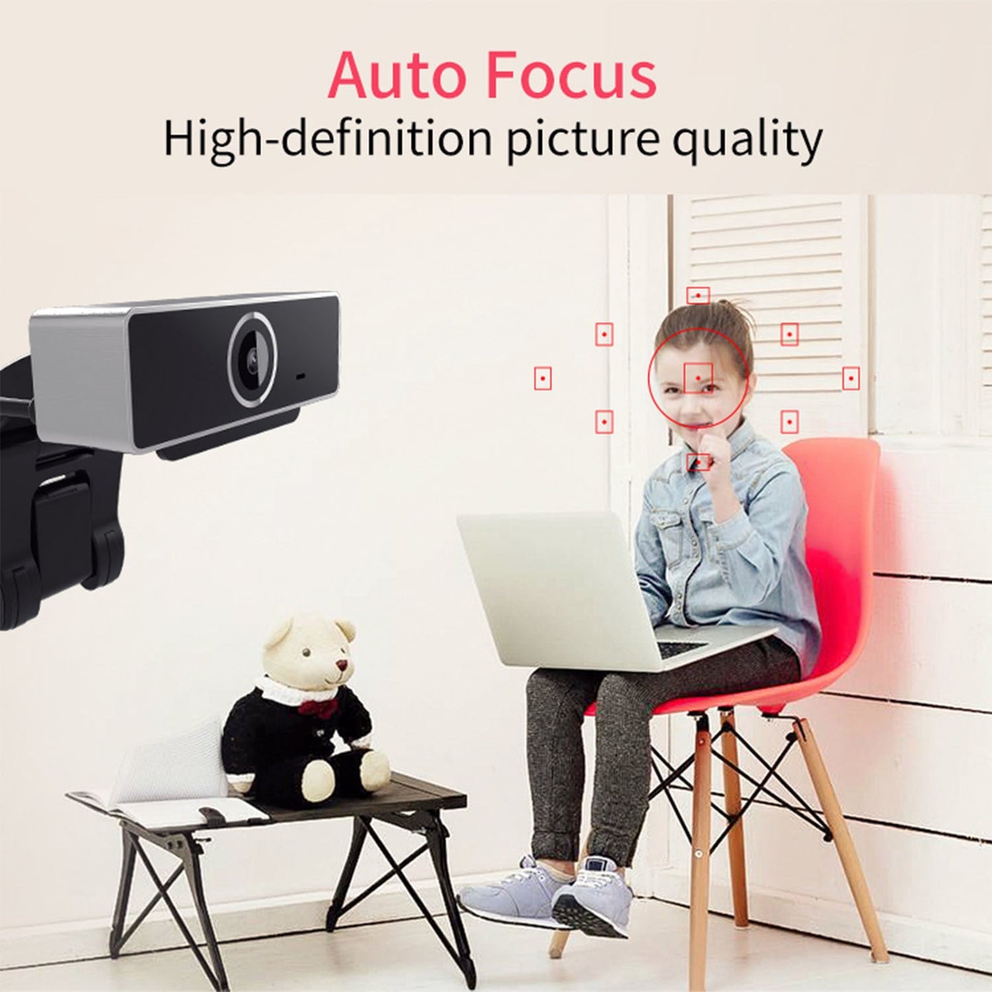 FHD 1080P Webcam USB PC Computer Webcam Auto Focus With Microphone